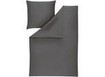 Estella Bettwäsche , Grau , Textil , Uni , 200x200 cm , Gots , Heimtextilien, Bettwäsche & Leintücher, Bettwäsche, Makosatin-Bettwäsche
