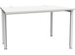Schäfer Shop Genius Schreibtisch MODENA FLEX, Breite 1200 mm, einseitig verkürzt, lichtgrau