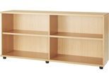Schäfer Shop Select Anstellregal, aus Holz, 2 Fachböden, B 1600 mm x T 421 x H 750 mm, Ahorn