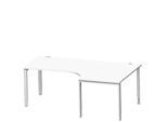 Schäfer Shop Genius Winkelschreibtisch MODENA FLEX 90°,Ansatz rechts, B 2000 mm, Weiß
