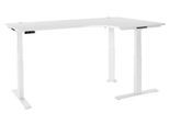 Schäfer Shop Genius Winkelschreibtisch Modena Flex, elektrisch höhenverstellbar, 90° Winkel, T-Fuß, B 2000 mm, weiß