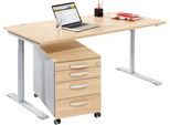 Komplettset Modena Flex, Schreibtisch B 1600 mm, höhenverstellbar
