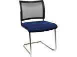 Freischwinger SEAT POINT, Netz, ohne Armlehnen, stapelbar, im 2er-Set, blau