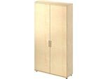 Schäfer Shop Genius Flügeltürenschrank TETRIS WOOD, 6 OH, Höhe inkl. Gleiter, Mitteltrennwand, B 1200 mm, Ahorn-Dekor
