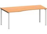 Schäfer Shop Genius Freiformschreibtisch MODENA FLEX, Ansatz links B 1800 mm, Buche