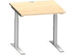 Schäfer Shop Genius Schreibtisch MODENA FLEX, 800 x 800 mm, Ahorn