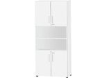 Schäfer Shop Select Kombischrank SET UP, 6 OH, B 800 x T 420 x H 2240 mm, weiß/weiß