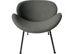 meet by Paperflow Sessel SMILE, Polyurethanschaum, bis 120 kg, Stahl & Polyester, schwarz & anthrazit