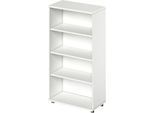 Schäfer Shop Genius Regal TETRIS WOOD, 4 OH, Höhe inkl. Gleiter, B 800 mm, weiß