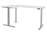 Schäfer Shop Genius Winkelschreibtisch Modena Flex, elektrisch höhenverstellbar, 90° Winkel, T-Fuß, B 2000 mm, weiß/weißalu