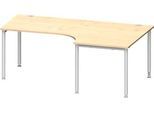 Schäfer Shop Genius Winkelschreibtisch MODENA FLEX 90°, Ansatz rechts, B 2000 mm, Ahorn