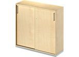 Schäfer Shop Genius Schiebetürenschrank TETRIS WOOD, 3 OH, B 1200 mm, inkl. Stahlsockel, Ahorn-Dekor