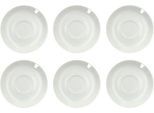 Kaffeeuntertasse Solea, Ø 150 mm, uni, weiß, Porzellan, 6 Stück