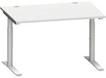 Schäfer Shop Genius Schreibtisch MODENA FLEX, 1200 x 800 mm, lichtgrau