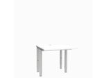 Schäfer Shop Genius Schreibtisch MODENA FLEX, 4-Fuß-Rechteckrohr, beidseitig, B 800 mm, weiß