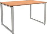 Schäfer Shop Genius Schreibtisch Modena Flex, höheneinstellbar, Rechteckform, Bügelfuß, Breite 1200 mm, Buche-Dekor