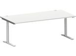 Schäfer Shop Genius Schreibtisch MODENA FLEX, 2000 x 1000 mm, lichtgrau