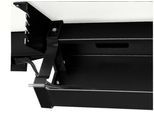 Schäfer Shop Select Kabelwanne Standard, für höhenverstellbare Schreibtische ab B 1400 mm, abklappbar, schwarz