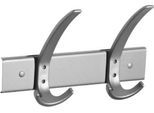 Garderobenleiste 260 mm breit, 2 x 3fach-Haken