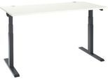 Schäfer Shop Select Schreibtisch ERGO-T 2.0, elektrisch höhenverstellbar, Rechteck, T-Fuß, B 1600 x T 800 x H 640-1300 mm, weiß/anthrazit