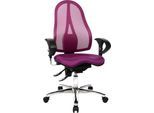 Topstar Bürostuhl SITNESS 15, Permanentkontakt, mit Armlehnen, Netzrücken, Fitness-Orthositz, violett