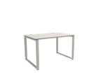 Schäfer Shop Genius Schreibtisch Modena Flex, höheneinstellbar, Rechteckform, Bügelfuß, Breite 1200 mm, lichtgrau