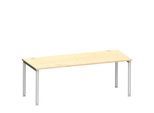 Schäfer Shop Genius Schreibtisch MODENA FLEX, 4-Fuß-Rundrohr, B 2000 x T 1000 mm, Ahorn/weißalu