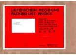 Papier-Dokumententasche/Lieferscheintasche SecurePack, C5, Fenster links, mit Aufdruck, selbstklebend, 100 % recycelbares Pergaminpapier, rot, 250 Stück