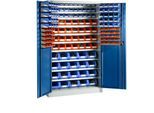 Magazinschrank Schäfer Shop Select, mit Ausstattung, B 1200 x T 500 x H 1935 mm, Stahl, lichtgrau/enzianblau