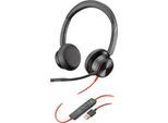 Poly Blackwire 8225 USB-C Stereo-Headset, für Microsoft Teams zertifiziert, + USB-C/A-Adapter