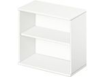 Schäfer Shop Select Ansatz-/Aufsatz-Regal LOGIN, 2 Ordnerhöhen, B 800 x T 420 x H 726 mm, weiß