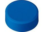 Rundmagnete MAUL, Kunststoff & Metall, Feinstruktur, Haftkraft 2 kg, ø 33 x 14 mm, blau, 20 Stück