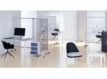 Mobile Spuckschutz-Trennwand Modell B, Acrylglas, Stärke 3 mm, B 1200 x T 390 x H 1800 mm, mit Rollen