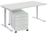 Komplettset Modena Flex, Schreibtisch B 1600 mm, höhenverstellbar