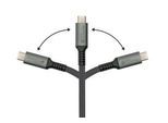 USB 2.0 Lade/-Datenkabel Good Connections, USB-C an USB-C, Leistung 240 W, bis 480 Mbit/s, Länge 1 m, schwarz