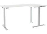 Schäfer Shop Genius Winkelschreibtisch Modena Flex, elektrisch höhenverstellbar, 90° Winkel, T-Fuß, B 2000 mm, weiß/weißalu