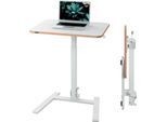 Schreibtisch Leitz Ergo Compact, rechteckig, Sitz-/Stehfunktion, höhenverstellbar, zusammenklappbar, tragbar, B 650 x T 470 x H 740-1090 mm, weiß