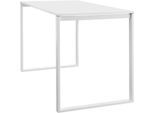 Besprechungsstehtisch Squart, bis 6 Personen, Rechteck, Bügelfuß, B 1600 x T 900 x H 1120 mm, weiß/weiß
