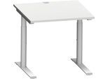 Schäfer Shop Genius Schreibtisch MODENA FLEX, 800 x 800 mm, lichtgrau
