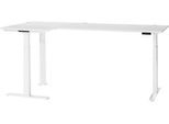 Schäfer Shop Genius Winkelschreibtisch Modena Flex, elektrisch höhenverstellbar, 90° Winkel beidseitig, B 2000 x T 1600 mm, weiß