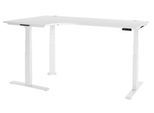 Schäfer Shop Genius Winkelschreibtisch Modena Flex, elektrisch höhenverstellbar, 90° Winkel, T-Fuß, B 2000 mm, weiß