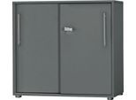 Schäfer Shop Select Schiebetürenschrank Start Off, 2 OH, abschließbar, B 800 x T 420 x H 788 mm, Holz, graphit/graphit