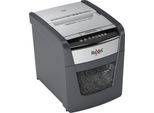 Rexel Optimum AutoFeed+ 50X Aktenvernichter P4, Vollautomatik, Partikelschnitt 4 x 28 mm, 20 l, 50 Blatt Schnittleistung, schwarz