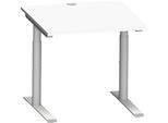 Schäfer Shop Genius Schreibtisch MODENA FLEX, 800 x 800 mm, weiß