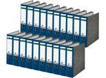 Ordner LEITZ® 1080, DIN A4, Rückenbreite 80 mm, Griffloch, geklebtes Rückenschild, Hartpappe, 20 Stück, blau