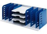 styro® Sortierstation Styrorac, 8 Trennwände + 3 Tablare, flexible Aufteilung, blau