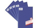 Avery Zweckform 1777-5 Bau-Tagesbericht, Format A4, 5 Bücher mit jeweils 3 x 40 Blatt, FSC®-Papier, weiß/gelb/rosa