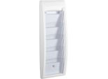 Prospektwandhalter Paperflow Quickfit, 5 Fächer im Format DIN A5, B 228 x T 95 x H 650 mm, Polystyrol, weiß