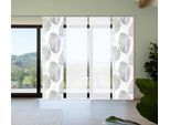 Schiebegardine HOME IN GREEN "ELLRIK", lila (flieder), B:60cm H:245cm, Polyester, Gardinen, Bambusoptik, SET, recycelt, Digitaldruck