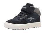 Sneaker KANGAROOS "Kavu Shady EV", Mädchen, Gr. 24, blau (dk navy, steel grau), Textil, Schuhe Sneaker, gefüttert
